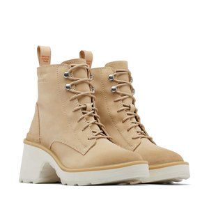 SOREL Hi-Line Waterproof Lace-Up Boot (Women) Tan Size 8.5